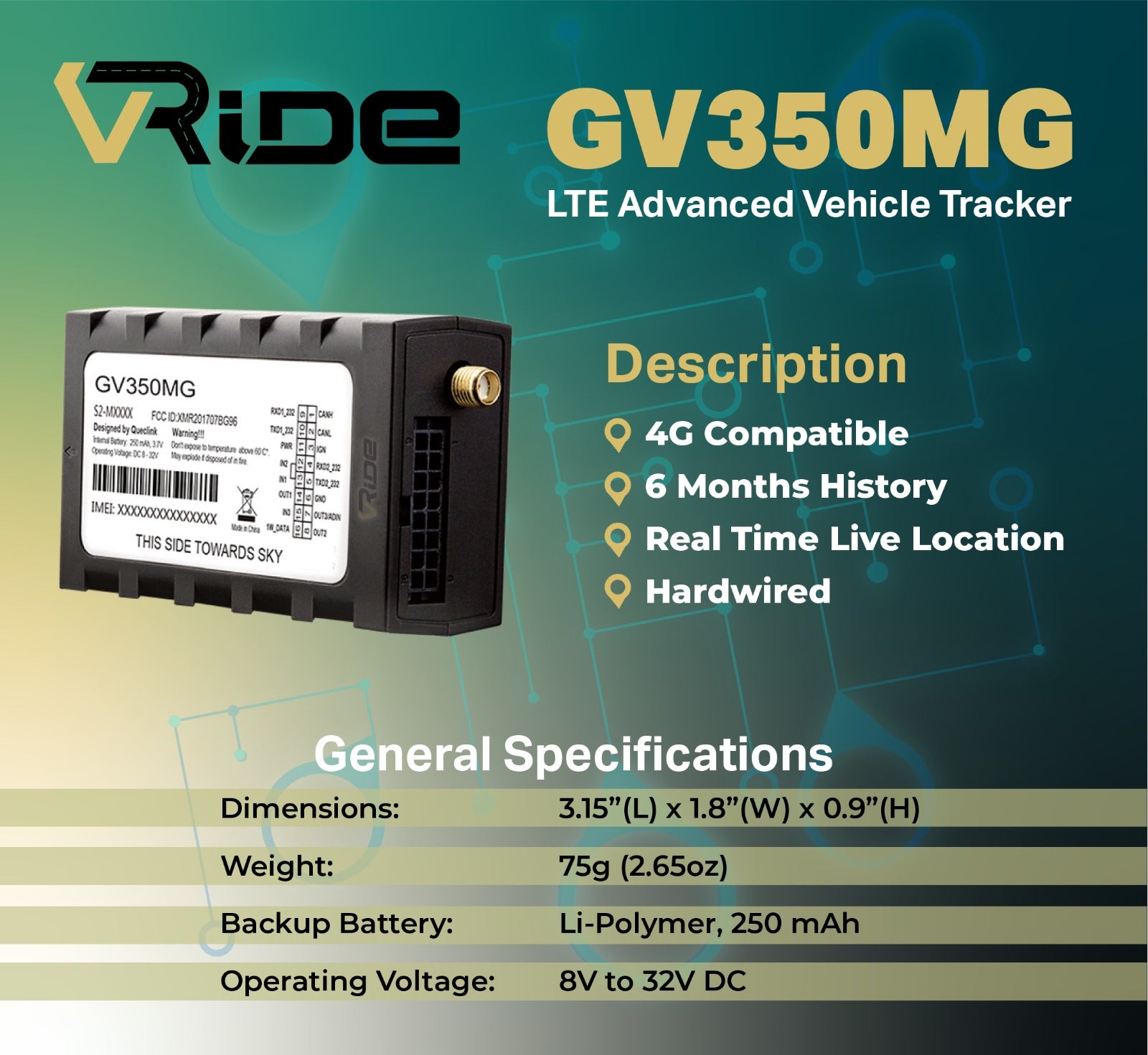 GPS Tracker GV350MG